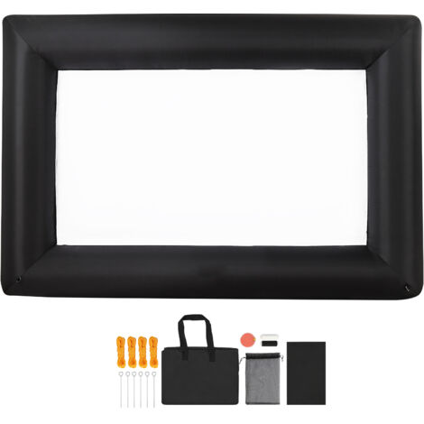 Mophorn Écran de projection gonflable 427 cm en diagonale, format 16:9, tissu lavable 600D, avec sac de transport, montage rapide, idéal pour extérieur, cinéma maison, fêtes, jardin et piscine