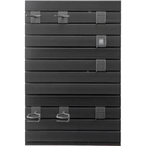Mophorn Support mural pour armes à feu, capacité de 2 fusils et 4 pistolets, idéal pour organiser et exposer des carabines et équipements dans la maison, bureau, râtelier mural avec panneau en PVC