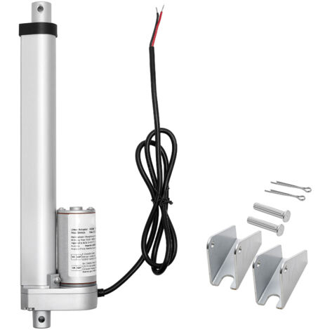 Mophorn Actionneur Linéaire 12 V, Mouvement Linéaire avec Course de 203,2 mm, Étanchéité IP54, 1000 N, Vitesse de 15 mm/s, avec Supports de Montage, Idéal pour Bureaux Réglables et Ouvre-portes (1/5)