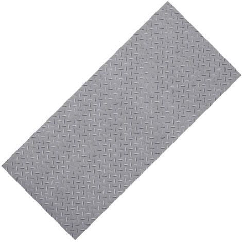 Mophorn Tapis de sol pour garage 2,28 x 5,2 m, revêtement en PVC antidérapant avec motif de 2,2 mm d'épaisseur, fourni avec ruban adhésif double face,entrepôts et salles de sport, coloris gris argenté