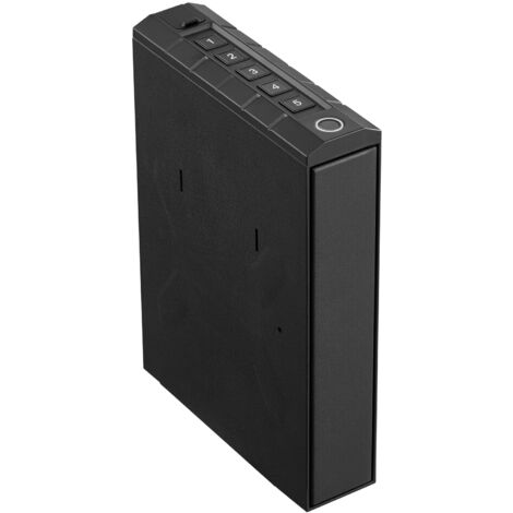 Mophorn Coffre-fort pour arme de poing avec espace pour un pistolet et un chargeur, verrouillable et coulissant, accès par empreinte digitale, code ou clé, idéal pour table de chevet, bureau