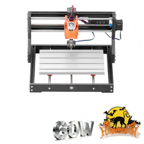 Mophorn Routeur CNC avec broche 60 W, machine de gravure 3 axes pour le fraisage du bois, de l'acrylique et des métaux tendres. Contrôle hors ligne, compatible GRBL, zone de travail 300x180x40 mm (1/5)