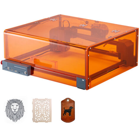 Mophorn Graveur Laser 20 W avec Boîtier, Zone de Travail 30 x 30 cm, Vitesse de Gravure 7000 mm/min, pour Bois, Cuir, Verre, Papier et Métaux, Classe 1