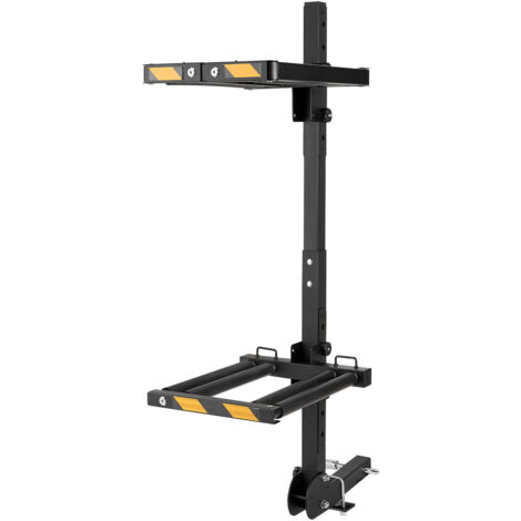 Mophorn Porte-skis sur attelage pliable, adapté à un récepteur de 5 cm, support ajustable pour skis et snowboards, capacité de 6 paires de skis ou 4 planches, sangle de sécurité et accès inclinable