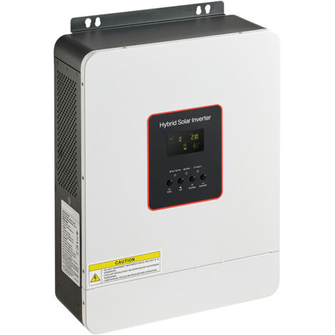 Mophorn Onduleur solaire hybride 3000 W 24 V CC vers 230 V CA avec onde sinusoïdale pure, contrôleur de charge solaire MPPT 80 A intégré, compatible avec les batteries plomb-acide et lithium