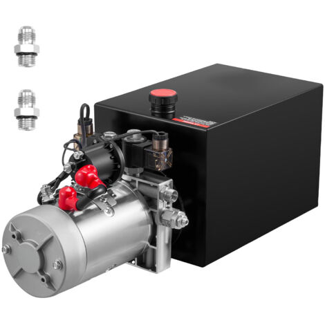 Mophorn Pompe hydraulique à double effet, système de levage 11,4 L pour remorques et camions-bennes, pression maximale 22 MPa, débit 3,4 L/min, réservoir en métal (1/5)
