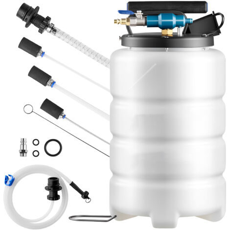 Mophorn Extracteur de Fluides 9,5 L Pompe Vidange Huile Moteur à Aspiration Pneumatique et Manuelle pour Voitures, Tondeuses, Bateaux, avec Tuyau de 150 cm, 3 Extensions de 120 cm, Réservoir en PEHD