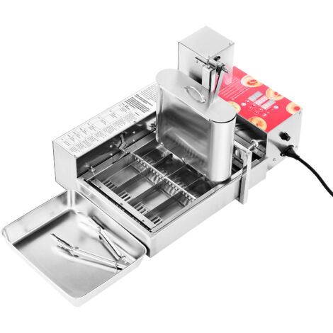 Mophorn Machine automatique pour donuts, friteuse à haute capacité 240 pièces/heure, idéale pour la cuisson et le retournement de beignets en boulangerie,en acier inoxydable, avec contrôle intelligent