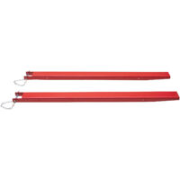Mophorn Rallonges de fourches à palettes, 72" de longueur x 4,5" de largeur, rallonges de chariot élévateur en acier,1 paire d'accessoires de fourche pour chariots élévateurs, rouge