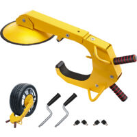 Lot de 2 colliers de serrage pour roue de remorque Mophorn, antivol robuste pour pneus de remorque, verrou de coffre réglable pour remorques de camping-car, voitures, camions et VUS