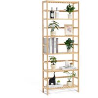Mophorn – Étagère en bambou 6 niveaux – Dimensions 600x260x1610mm – Support pour plantes et rangement – Esthétique minimaliste pour intérieur
