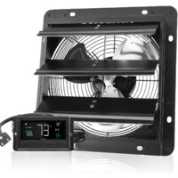 Mophorn – Ventilateur d'extraction 254 mm – Débit d'air 843 CFM – Moteur EC économe 18W – Montage mural avec contrôleur de température et humidité