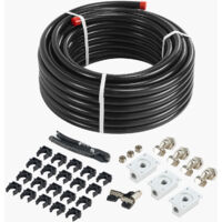 Mophorn Kit de conduite de compresseur d'air, système de tuyauterie d'air comprimé en PEHD-aluminium 100 pieds x 3/4 po, étanche, résistant à la pression et facile à installer, noir