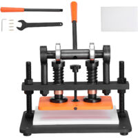 Mophorn Machine de découpe de cuir, découpeuse manuelle 10,2 x 5,9 pouces, gaufrage cuir, arbre de guidage double, course de pression 0,47 pouce