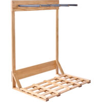 Mophorn Support vertical en bois à 4 niveaux pour planches de surf, idéal pour le rangement et l'exposition de snowboards, wakeboards, kitesurfs, shortboards et skis