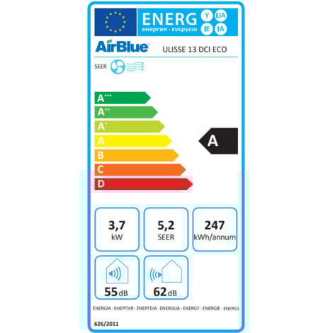 Ulisse 13 DCI eco - climatiseur mobile split inverter, puissance de refroidissement max. 4,0kW pour jusqu'à 120m³.