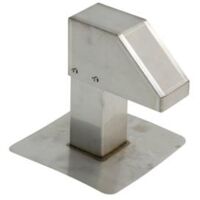 Passage de toit en acier inoxydable 80x80 mm – Résistant à la corrosion – Protection pluie – Installation facile sur toits plats