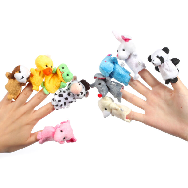 10 Marionnettes à Doigts Animaux En Peluche - Jouets Éducatifs Mignons Pour Enfants
