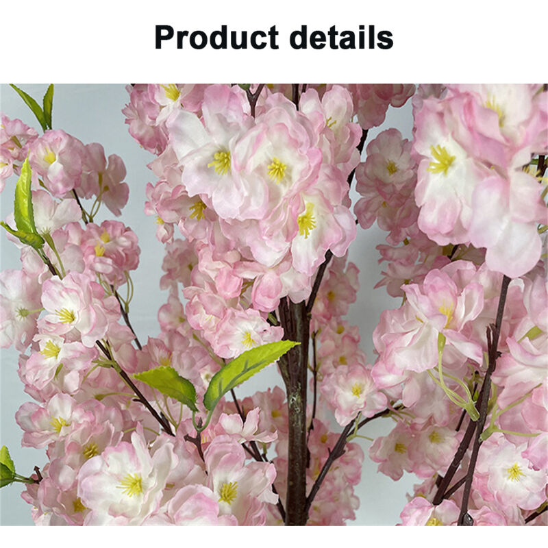 DPDZSW Arbres de Fleurs de Cerisier,Fleurs Artificielles,Deco Exterieur Cerisier,Cerisier Japonais Arbre Artificiel,Deco Salon Mariage ​Murale Jardin Plantes,Simulation Faux Fleur,1.5x1m/4.9x3.2ft