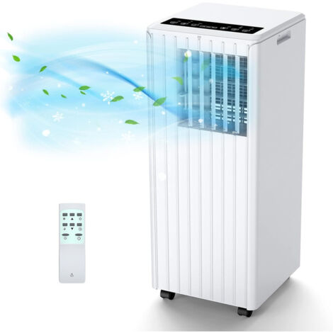 Climatiseur Mobile 7000 BTU, Climatiseur 3-en-1, Déshumidificateur 30L/Jour, Ventilateur 2 Vitesses, Refroidissement, Affichage Numérique, Télécommande, Minuterie 24 Heures - Idéal pour Appartements, (1/5)