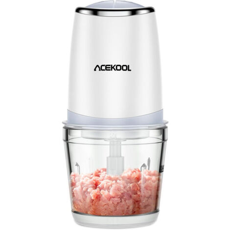 Weskjer Mini Hachoir Électrique à Oignons 350ml - 2 Lames Tranchantes, Charge USB, Robot Culinaire Portable One Touch Pour Cuisine, Camping & Voyage