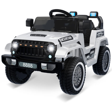 Voiture Électrique ,Voiture Télécommandée 12V4.5AH Enfants pour Enfant 3-8 Ans, Longwei Batteries (blanc),avec Télécommande,lumières et sons. (1/5)
