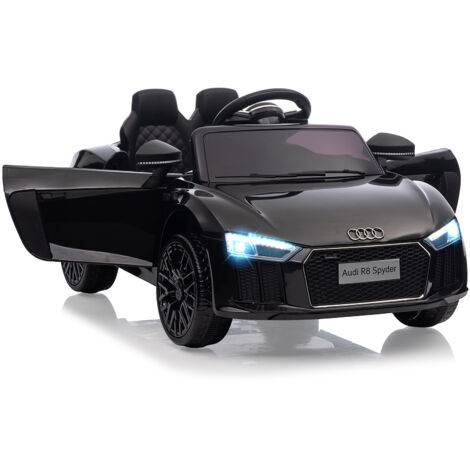 Audi R8 Voiture électrique pour enfants HL - 1818 ,Voiture Télécommandée 12V7AH 25W2 500MA batterie rechargeable 4 roues +3 ans,Noir