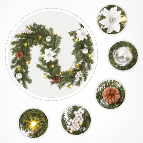 Tubiaz LED Guirlande Lumineuse Éclairage Du Sapin De Noël Intérieur 160 LED Chaîne Lumineuse