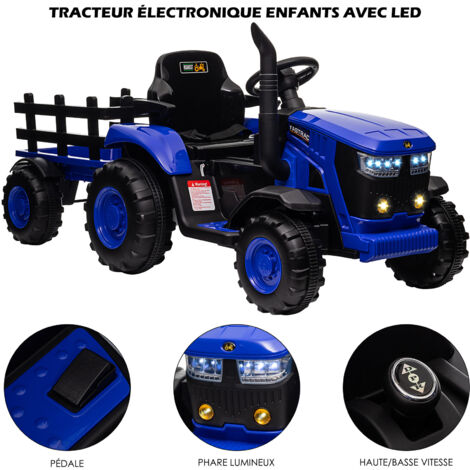 Tracteur Ceres avec remorque verte - Voiture électrique pour enfants