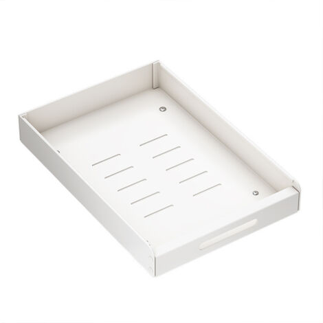 Tiroir Coulissant Cuisine Sans Perçage - Organisateur Placard 42x25x6 Cm Blanc - Range Casseroles Et Accessoires