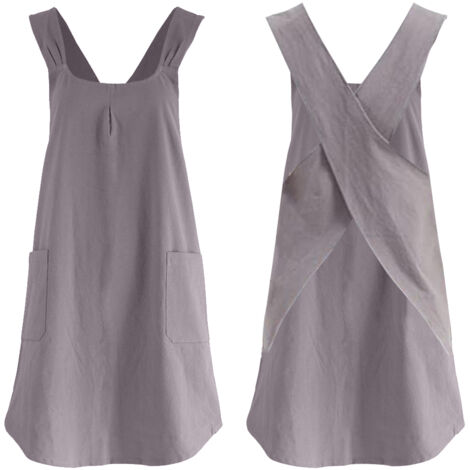 Tablier réglable avec poche, bandes extra longues pour homme et femme, pour cuisine, maison, restaurant, café, cuisine, pâtisserie, jardinage - Kaki (1/5)