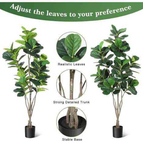 Artificiel 180cm Plante Artificielle Fausse Plante avec Troncs Naturels  Arbre Artificielle pour Intrieur Extrieur Dcoration