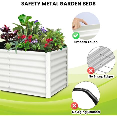 INNO STAGE Jardinière Surélevée Galvanisée 1,2 M - Lit De Jardin En Métal Vert Olive Pour Légumes & Fleurs