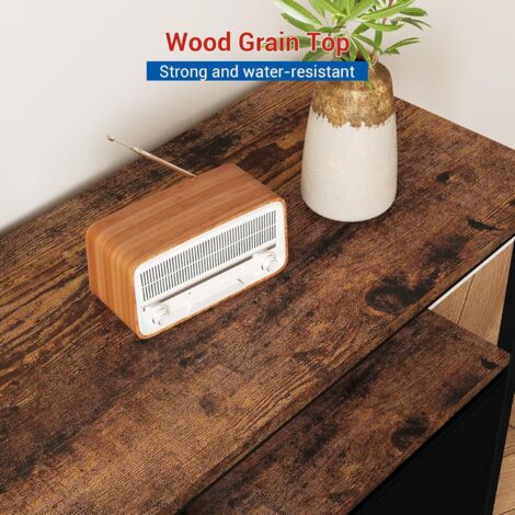 Meuble TV, Table De Télévision Jusqu'à 55" Avec 2 Étagère Ouverte