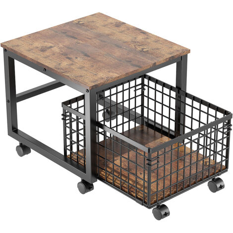 Support de réfrigérateur sur roulettes - Mini support de réfrigérateur avec panier de rangement extensible - Capacité de charge de 150 lbs - Socle de réfrigérateur portable pour cuisine (1/5)