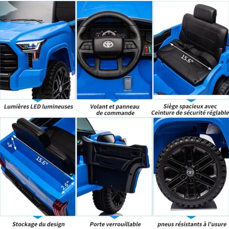 Camion porteur Toyota Tundra homologué GARVEE 12 V pour enfants, véhicule électrique avec télécommande, éclairage DEL, suspension et 3 vitesses | Best Buy Canada