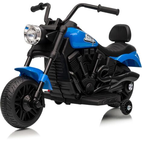 Moto électrique Enfants, Quad Électrique Enfant, 3 Roues, 6V Voiture Électrique pour Enfants avec LED Et Musique, Stoßdämpfung, Moto Enfant pour Enfants dès 18 Mois(Bleu) (1/5)