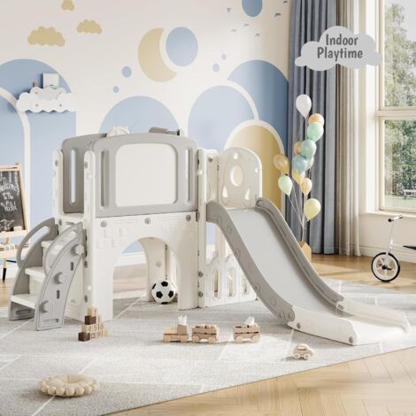 Aiyaplay Toboggan pour enfant multifonction - télescope, panier basket... pas cher