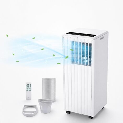 Climatiseur Mobile 7000 BTU 3-en-1 : Refroidissement Rapide, Déshumidificateur 36L/j, 2 Vitesses, Mode Nuit, Silencieux, Télécommande, Minuterie 24h