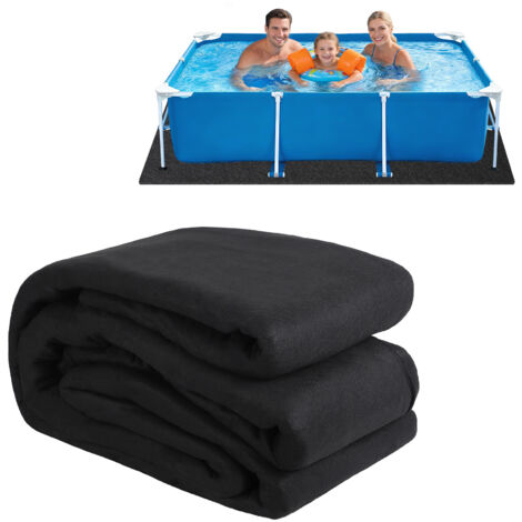 Tapis de Piscine pour Piscine Hors Sol, Protection Anti-Puncture, Multifonctionnel, Installation Facile, Carré, 12X24 FT