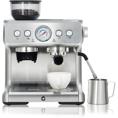 Macchina – Machine café expresso pro – Portafiltro et moulin intégré – 15 bar – Montalatte – Inox 2,8L – Barista à domicile
