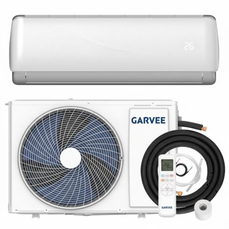 GARVEE Climatiseur split AUX FM 9000 BTU – SEER 6.1 – Classe A++ – Réfrigérant R32 – WiFi intégré – Contrôle à distance – 220-240V – 50Hz – Pour salon, chambre, bureau