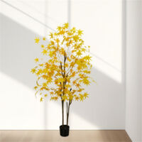 4FT arbre d’érable artificiel grand Faux arbre en pot d’érable Faux Branches d’érable arbre artificiel pour la décoration de salon de bureau à la maison