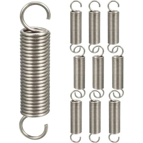 10pcs Ressort Double Crochet Ressorts de Traction,Ressorts de Compression Ressort Crochet Assortiment de Ressort,1.21145mm