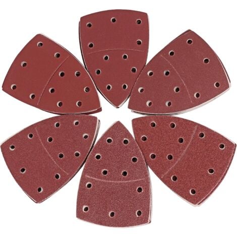 60 Feuilles Abrasives Triangles Papier Poncage Triangulaire Ponceuse Mouse Delta, 105 x152 mm, Grain P40/60/80/120/180/240