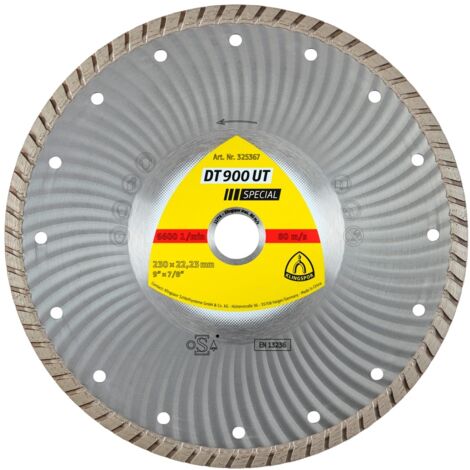 Klingspor DT 900 UT Diamanttrennscheiben, 125 x 2,2 x 22,23 mm 2,2 x 10 mm, geschlossener Rand Turbo