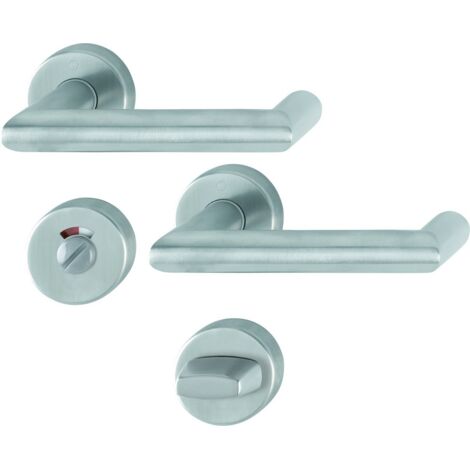 HOPPE® Drückergarnitur mit Rosetten Rotterdam E1401/42H/42HKVS, Edelstahl, 10720221