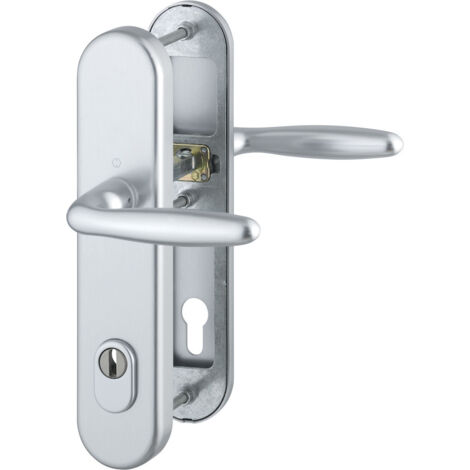 HOPPE® Schutz-Drückergarnitur mit Langschild Verona 1510/3332ZA/3310, 10/92 mm, Aluminium, 3667231 (1/2)