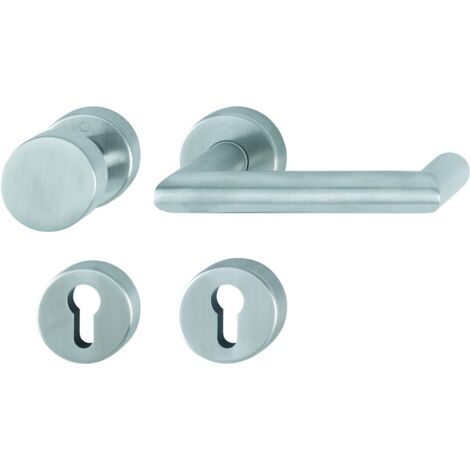 HOPPE® Wechselgarnitur mit Rosetten Rotterdam E58/42H/42HKVS/1401, Edelstahl, 10720618