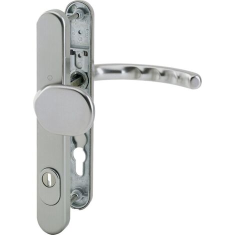HOPPE® Schutz-Wechselgarnitur mit Schmalschild Luxembourg 86G/3359ZA/3357N/1500, Aluminium, 2202221